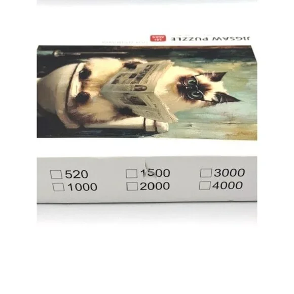 NWT Cat On Toilet Wooden Jigsaw Puzzle 1000 Pieces Fun High-Quality Puzzle For A - Picture 4 of 5